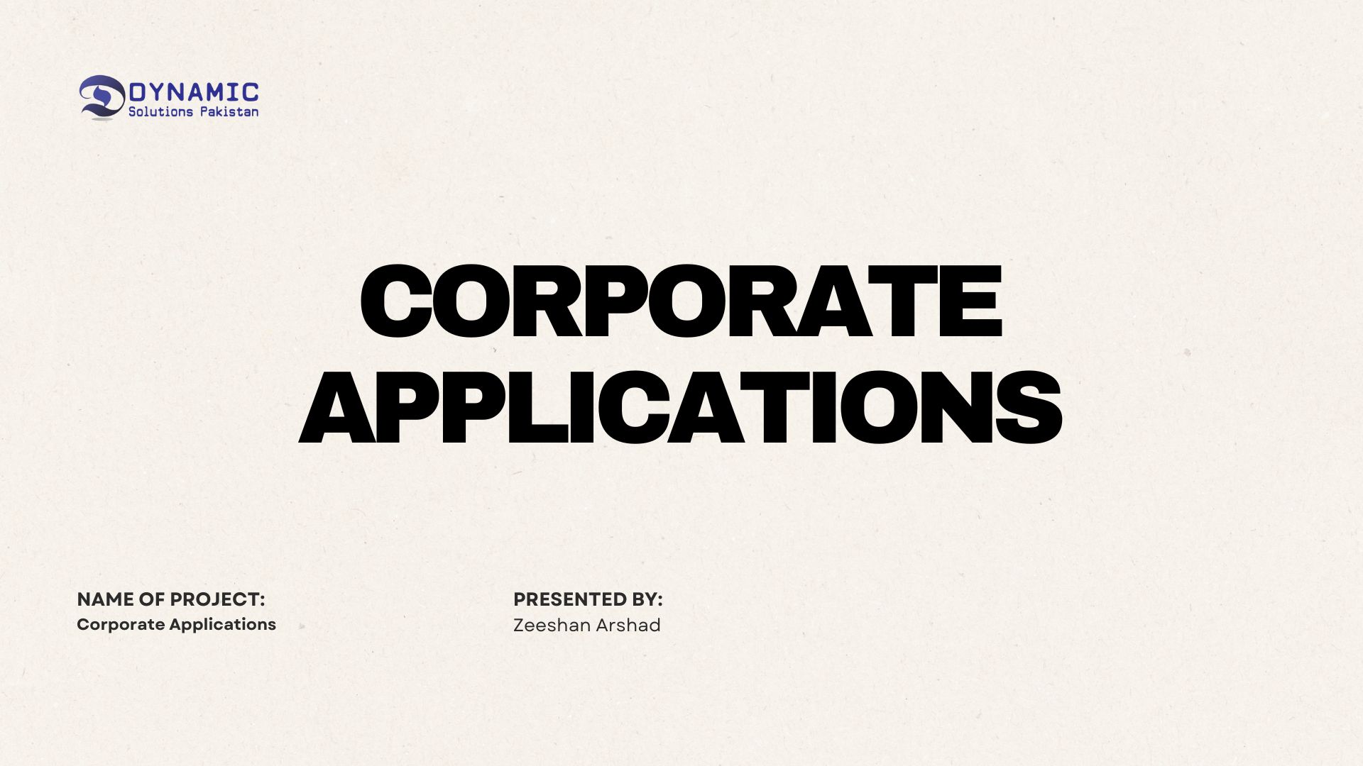 Corporate Applications